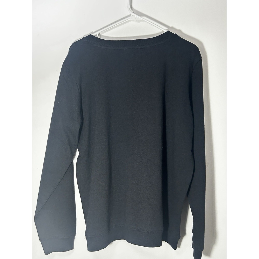 Eloquii Plus Size 14/16 Sweatshirt Black Long Sleeve Round Neck Cutout Beads - Picture 5 of 14